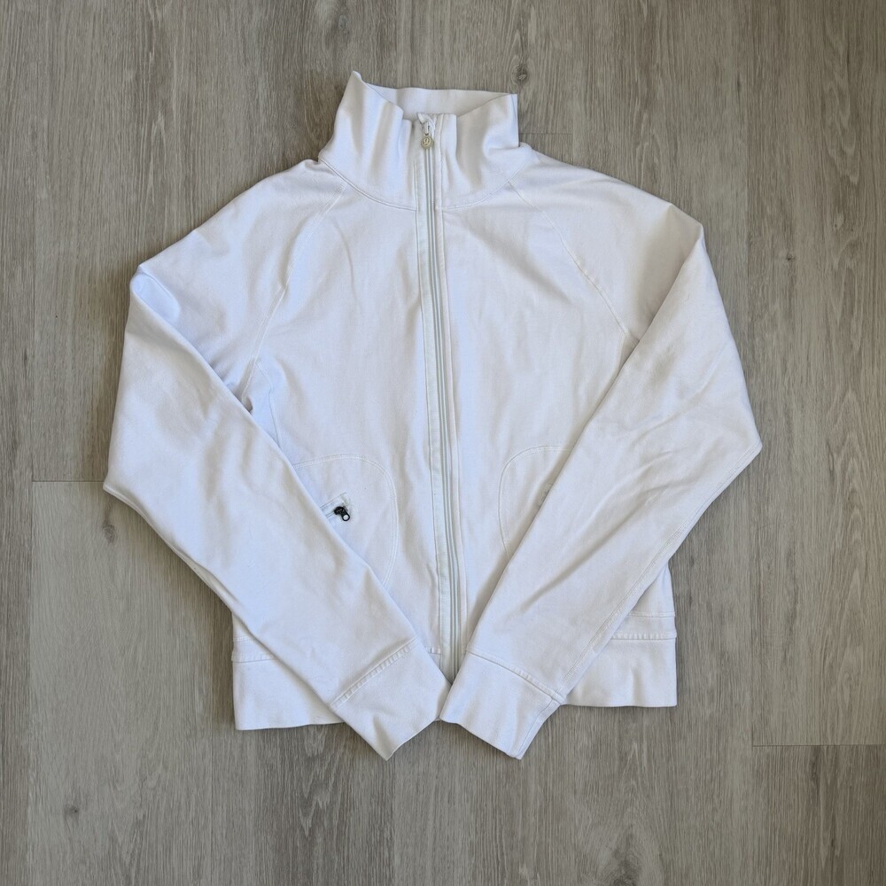 Lululemon Stride Jacket VTG Y2K White Women Size 8 Old School Quality GUC